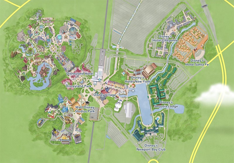 Disneyland Map With Hotels Disneyland Map With Hotels