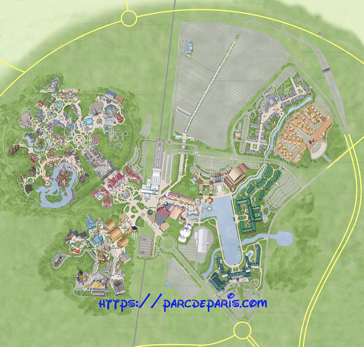 Plan Disneyland A télécharger et imprimer Parc de Paris