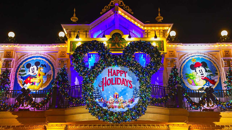 Kerstversiering Disneyland Parijs