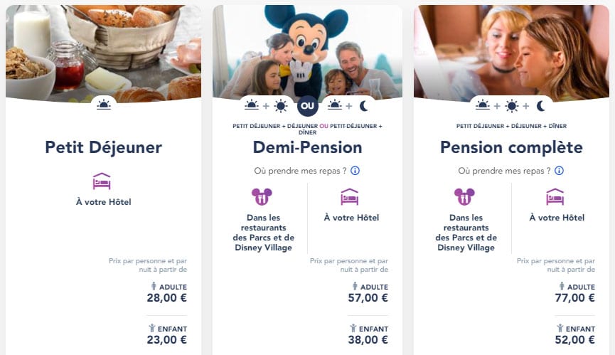 les tarifs en all inclusive à Disney