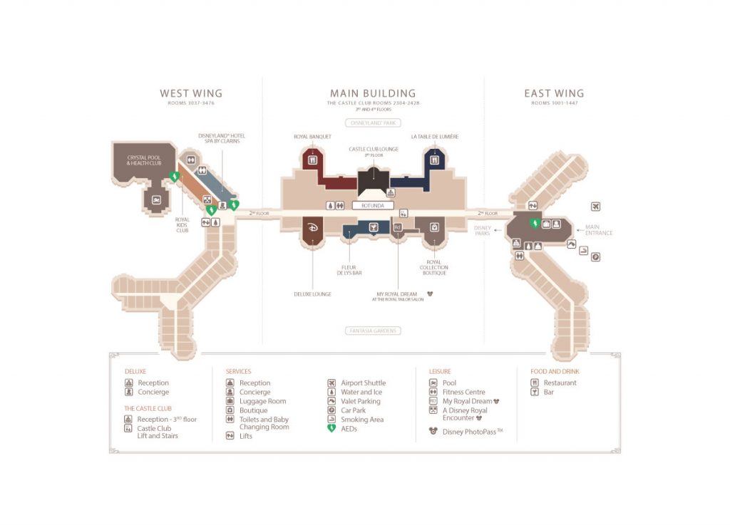 Plan du Disneyland Hotel