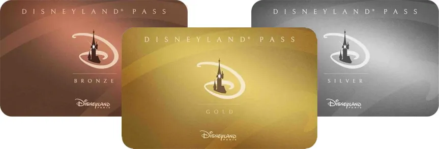 Visuels actuels des trois Disneyland Pass