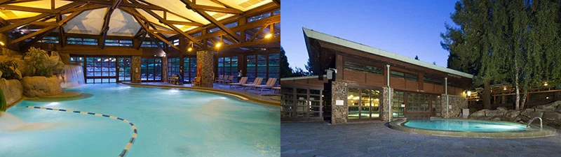 2 photos de l'immense piscine au Sequoia Lodge Hotel