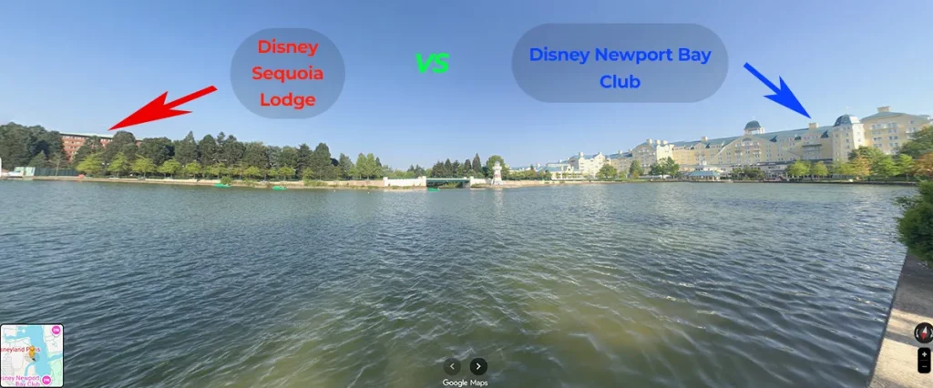 Sequoia Lodge et Newport Beay Club autour du Lac Disney